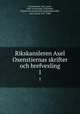 Rikskansleren Axel Oxenstiernas skrifter och brefvexling. 1, Oxenstierna, Axel, greve, 1583-1654,Kungl. Vitterhets, historie och antikvitets akademien,Styffe, Carl Gustaf, 1817-1908 