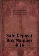 Safe Deposit Box Number 4016, Frank West Rollins , E.H. Rollins & Sons , E.H. Rollins & Sons 