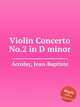 Violin Concerto No.2 in D minor, Accolay, Jean-Baptiste 