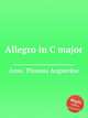 Allegro in C major, Arne, Thomas Augustine 