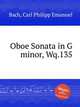 Oboe Sonata in G minor, Wq.135, Bach, Carl Philipp Emanuel 