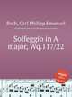 Solfeggio in A major, Wq.117/22, Bach, Carl Philipp Emanuel 