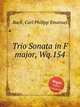 Trio Sonata in F major, Wq.154, Bach, Carl Philipp Emanuel 