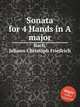 Sonata for 4 Hands in A major, Bach, Johann Christoph Friedrich 