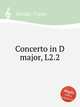 Concerto in D major, L2.2, Benda, Franz 