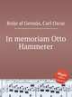 In memoriam Otto Hammerer, 