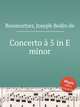 Concerto 5 in E minor, Boismortier, Joseph Bodin de 