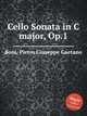 Cello Sonata in C major, Op.1, Boni, Pietro Giuseppe Gaetano 