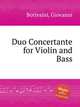Duo Concertante for Violin and Bass, Bottesini, Giovanni 