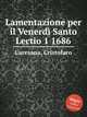 Lamentazione per il Venerd Santo Lectio 1 1686, Caresana, Cristofaro 