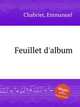 Feuillet d`album, Chabrier, Emmanuel 
