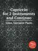 Capriccio for 2 Instruments and Continuo, Cima, Giovanni Paolo 