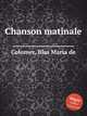 Chanson matinale, 