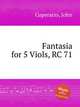 Fantasia for 5 Viols, RC 71, Coperario, John 