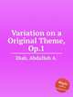 Variation on a Original Theme, Op.1, Diab, Abdullah A. 