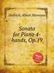 Sonata for Piano 4-hands, Op.19, Dietrich, Albert Hermann 