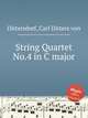 String Quartet No.4 in C major, Dittersdorf, Carl Ditters von 