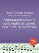 Annotazioni sopral il compendio de` generi, e de` modi della musica, Doni, Giovanni Battista 