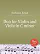 Duo for Violin and Viola in C minor, Eichner, Ernst 
