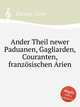 Ander Theil newer Paduanen, Gagliarden, Couranten, franzsischen Arien, Farina, Carlo 