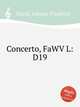 Concerto, FaWV L:D19, Fasch, Johann Friedrich 