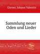 Sammlung neuer Oden und Lieder, 