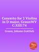 Concerto for 2 Violins in D major, GraunWV C:XIII:74, Graun, Johann Gottlieb 