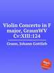 Violin Concerto in F major, GraunWV Cv:XIII:124, Graun, Johann Gottlieb 