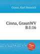 Cinna, GraunWV B:I:16, Graun, Karl Heinrich 