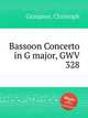 Bassoon Concerto in G major, GWV 328, Graupner, Christoph 