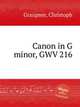 Canon in G minor, GWV 216, Graupner, Christoph 