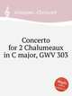 Concerto for 2 Chalumeaux in C major, GWV 303, Graupner, Christoph 