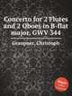 Concerto for 2 Flutes and 2 Oboes in B-flat major, GWV 344, Graupner, Christoph 
