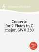 Concerto for 2 Flutes in G major, GWV 330, Graupner, Christoph 