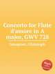 Concerto for Flute d`amore in A major, GWV 728, Graupner, Christoph 