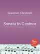 Sonata in G minor, Graupner, Christoph 