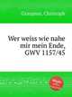 Wer weiss wie nahe mir mein Ende, GWV 1157/45, Graupner, Christoph 