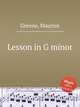 Lesson in G minor, Greene, Maurice 