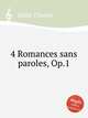 4 Romances sans paroles, Op.1, 