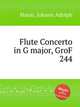 Flute Concerto in G major, GroF 244, Hasse, Johann Adolph 