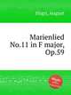 Marienlied No.11 in F major, Op.59, 