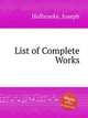 List of Complete Works, Holbrooke, Joseph 