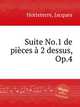 Suite No.1 de pices 2 dessus, Op.4, Hotteterre, Jacques 