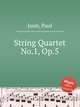 String Quartet No.1, Op.5, Juon, Paul 