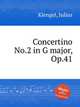 Concertino No.2 in G major, Op.41, Klengel, Julius 