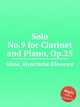Solo No.9 for Clarinet and Piano, Op.25, 