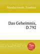 Das Geheimnis, D.792, Mandyczewski, Eusebius 