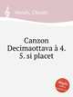 Canzon Decimaottava 4. & 5. si placet, Merulo, Claudio 