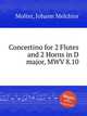 Concertino for 2 Flutes and 2 Horns in D major, MWV 8.10, Molter, Johann Melchior 