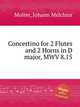 Concertino for 2 Flutes and 2 Horns in D major, MWV 8.15, Molter, Johann Melchior 